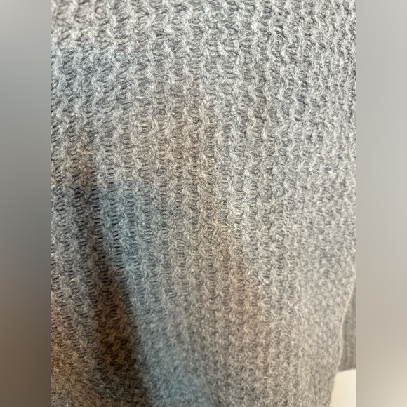 Sz L Mercer & Madison wool blend open front shirt sleeve cardigan sweater grey - Picture 6 of 7